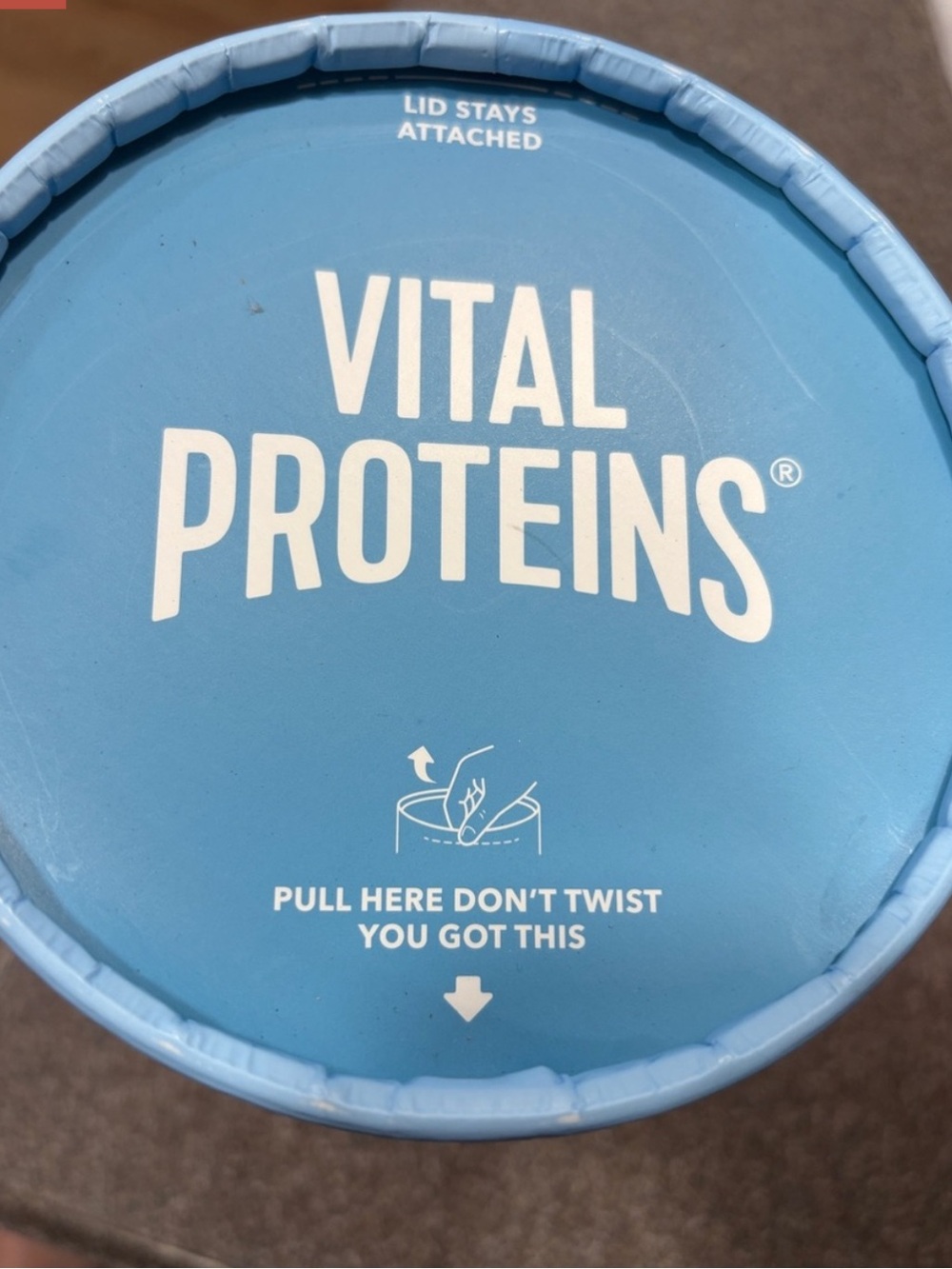 2) Blue Lid Collagen Container -